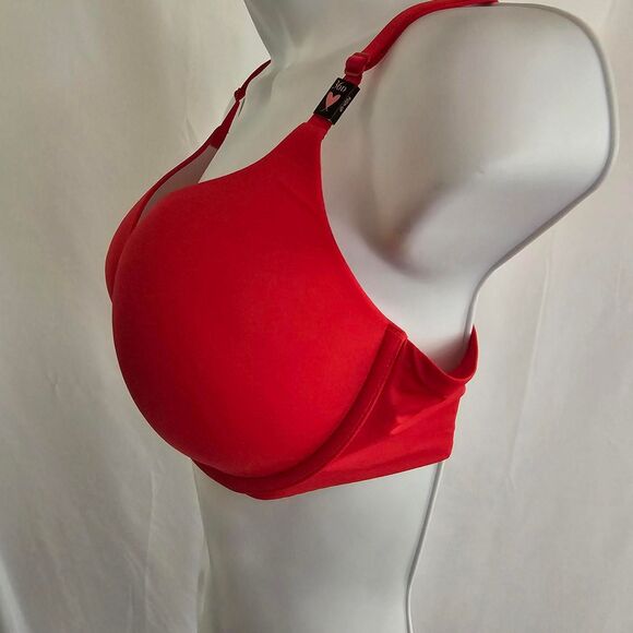 Victoria's Secret Women's Red Underwire Push Up Bra Size 36D - Picture 2 of 8